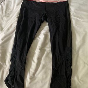 2 pairs of lululemon crop leggings size 6